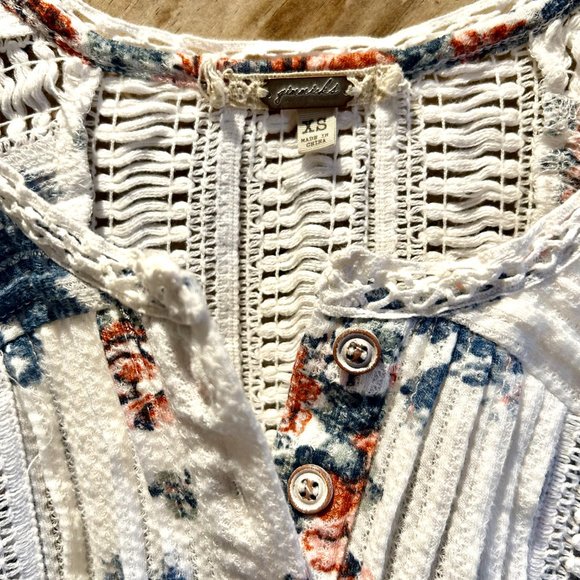 Gimmicks Boho Flower Top Blouse Shirt-XS - Picture 2 of 10